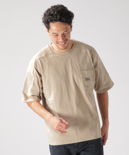 EVERLAST(スポーツ・ライフスタイル)（エバーラスト）の「【EVERLAST(エバーラスト)】フットボールS/S TEE（Tシャツ/カットソー・メンズ・ホワイト/ブラック/ベージュ・SMALL/MEDIUM/LARGE）」の3枚目の写真