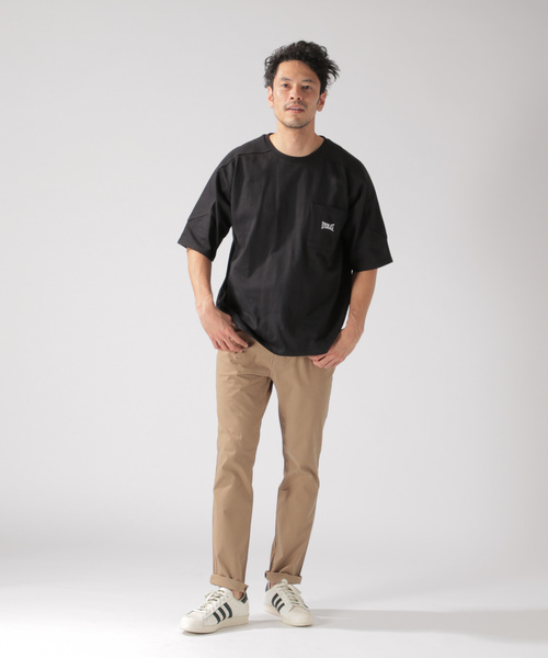 EVERLAST(スポーツ・ライフスタイル)（エバーラスト）の「【EVERLAST(エバーラスト)】フットボールS/S TEE（Tシャツ/カットソー・メンズ・ホワイト/ブラック/ベージュ・SMALL/MEDIUM/LARGE）」の8枚目の写真