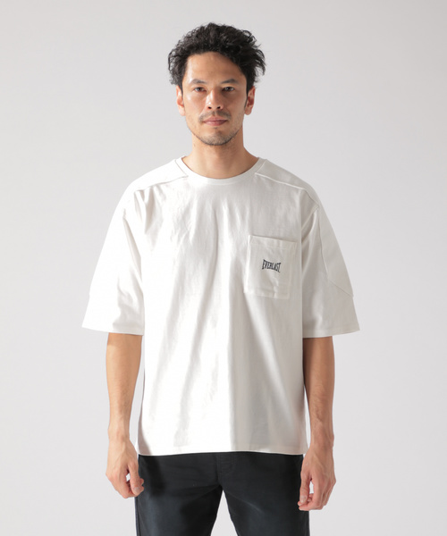 EVERLAST(スポーツ・ライフスタイル)（エバーラスト）の「【EVERLAST(エバーラスト)】フットボールS/S TEE（Tシャツ/カットソー・メンズ・ホワイト/ブラック/ベージュ・SMALL/MEDIUM/LARGE）」の6枚目の写真