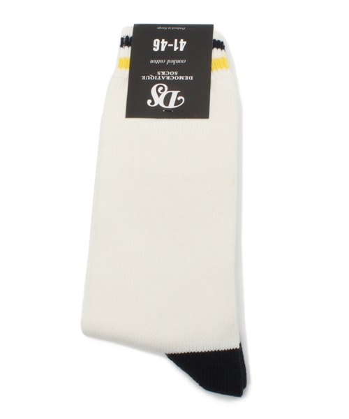 BEAMS（ビームス）の「DEMOCRATIQUE SOCKS / 2ストライプ ソックス（ソックス/靴下・メンズ・ホワイト/ホワイト系その他/その他1/その他2・ONE SIZE）」の4枚目の写真