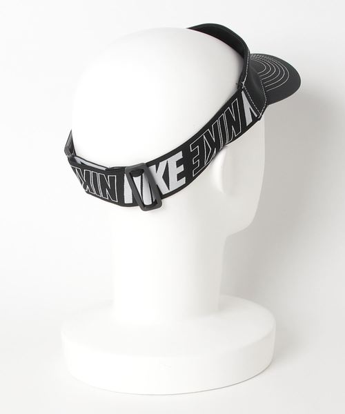 NIKE（ナイキ）の「サンバイザー NIKE ﾊﾞｲｻﾞ ｳｨﾒﾝｽﾞVISOR S2S BV2207（サンバイザー・レディース・ブラック・FREE）」の2枚目の写真