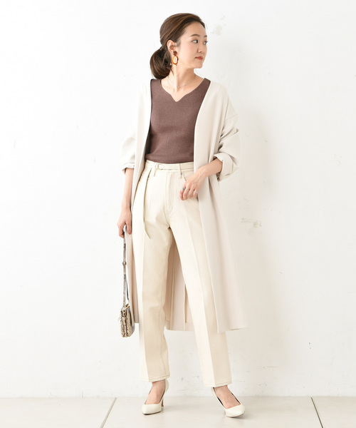 DouDou(ドゥドゥ)の「ノーカラーコート(その他アウター・レディース・ホワイト系その他/ベージュ/レッド系その他・FREE)」の4枚目の写真