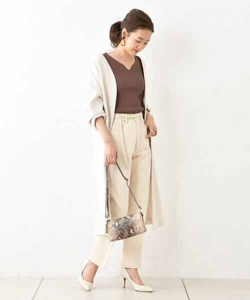 DouDou(ドゥドゥ)の「ノーカラーコート(その他アウター・レディース・ホワイト系その他/ベージュ/レッド系その他・FREE)」の5枚目の写真