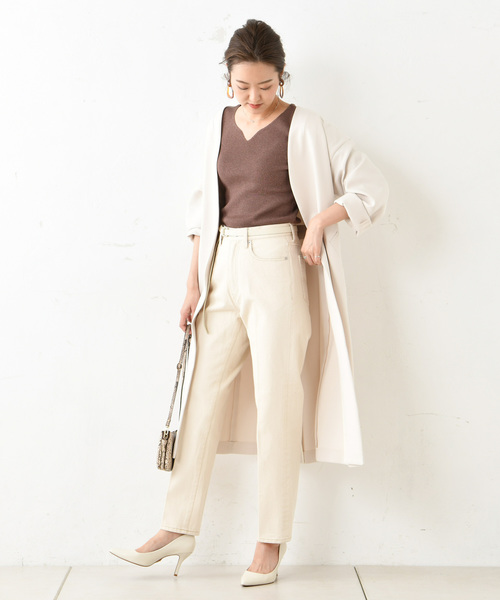 DouDou(ドゥドゥ)の「ノーカラーコート(その他アウター・レディース・ホワイト系その他/ベージュ/レッド系その他・FREE)」の9枚目の写真