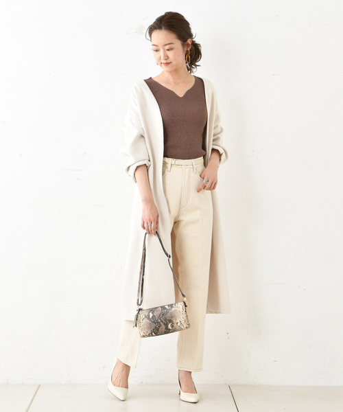 DouDou(ドゥドゥ)の「ノーカラーコート(その他アウター・レディース・ホワイト系その他/ベージュ/レッド系その他・FREE)」の10枚目の写真