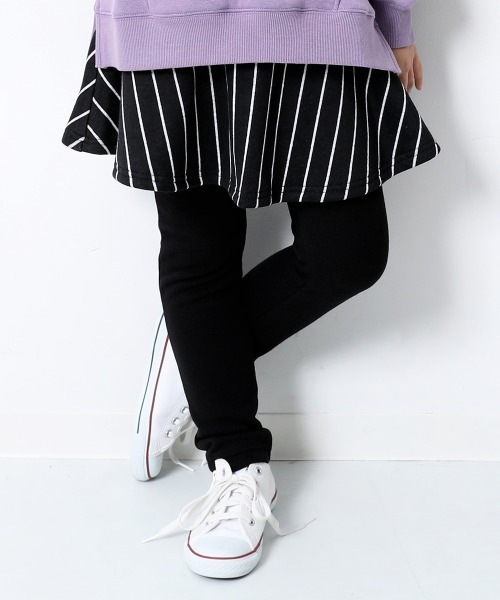 devirock（デビロック）の「プリント裏シャギースカッツ（スカート・キッズ・グレー系その他3/ブラウン系その他/ブラウン系その他2/ラベンダー/スモークピンク/ブルー系その他4/ベージュ/カモフラージュ/ブラック系その他/ヘザーチャコール/ブルー系その他/ブラック系その他2/グレー系その他2/グレー系その他/ブラック系その他4/ブラック系その他3・160cm/80ｃｍ/90cm/95cm/110cm/100cm/120cm/130cm/140cm/150cm）」の2枚目の写真