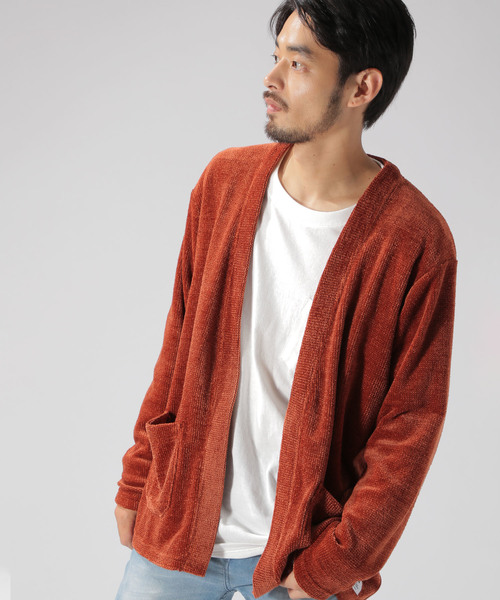 BAYFLOW（ベイフロー）の「カットモールＶカーディガン（カーディガン/ボレロ・メンズ・オレンジ/ブラウン系その他/チャコール・LARGE/MEDIUM）」の21枚目の写真