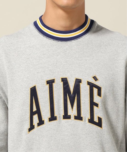 WISM（ウィズム）の「【AIME LEON DORE / エイム レオン ドレ】 20oz TERRY COLLEGIATE CRE（スウェット・メンズ・チャコールグレー/グリーン・MEDIUM/LARGE）」の4枚目の写真