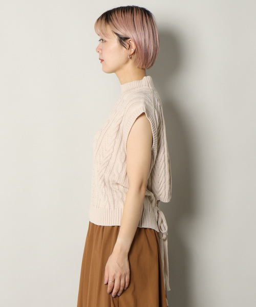BLAMINK バックリボンニットベスト BLAMINK バックリボンニットベスト