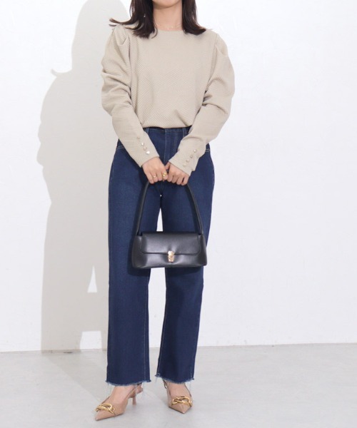 Pierrot（ピエロ）の「カットオフデニム（デニムパンツ・レディース・ブルー/ネイビー・S/M/L）」の9枚目の写真