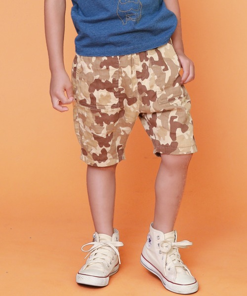 DILASH(ディラッシュ)の「迷彩柄5分丈パンツ(その他パンツ・キッズ・ベージュ/カーキ・110/120/140/100/80/90/130)」の1枚目の写真