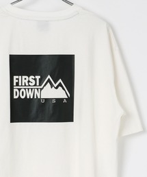 FIRST DOWN/ファーストダウン ビッグシルエット ワンポイント ロゴ刺繍/バックプリント Tシャツ