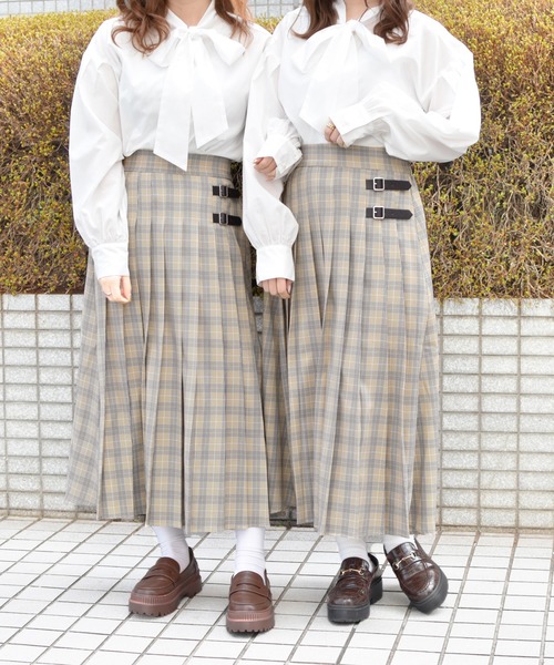 PairPair（ペアペア）の「チェックキルトスカート（スカート・レディース・ブラック/ベージュ/ピンクベージュ・FREE）」の13枚目の写真