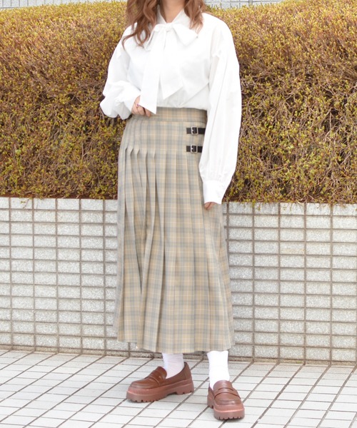 PairPair（ペアペア）の「チェックキルトスカート（スカート・レディース・ブラック/ベージュ/ピンクベージュ・FREE）」の16枚目の写真