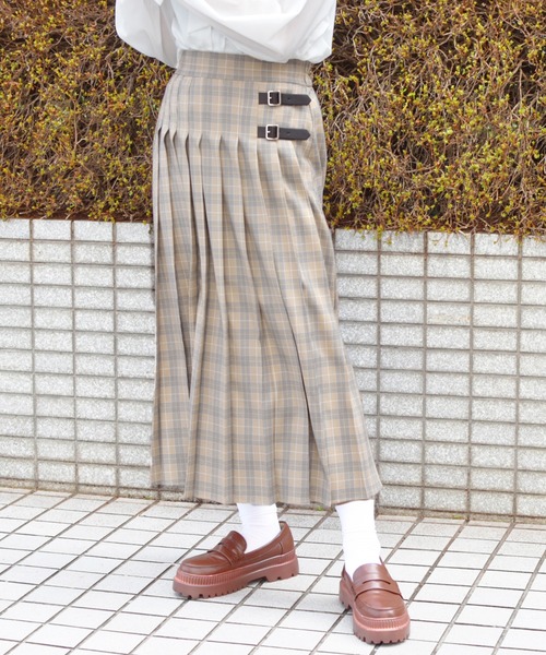 PairPair（ペアペア）の「チェックキルトスカート（スカート・レディース・ブラック/ベージュ/ピンクベージュ・FREE）」の19枚目の写真