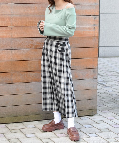 PairPair（ペアペア）の「チェックキルトスカート（スカート・レディース・ブラック/ベージュ/ピンクベージュ・FREE）」の17枚目の写真