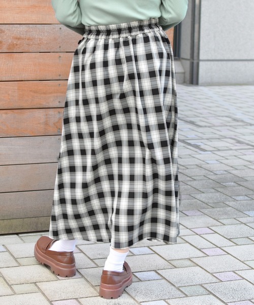 PairPair（ペアペア）の「チェックキルトスカート（スカート・レディース・ブラック/ベージュ/ピンクベージュ・FREE）」の5枚目の写真