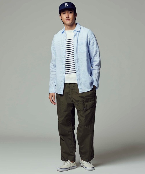BACK NUMBER（バックナンバー）の「【BACK NUMBER】リネンオーバーパンツ（カーゴパンツ・メンズ・ネイビー/オリーブ・M/XL/L/S）」の18枚目の写真