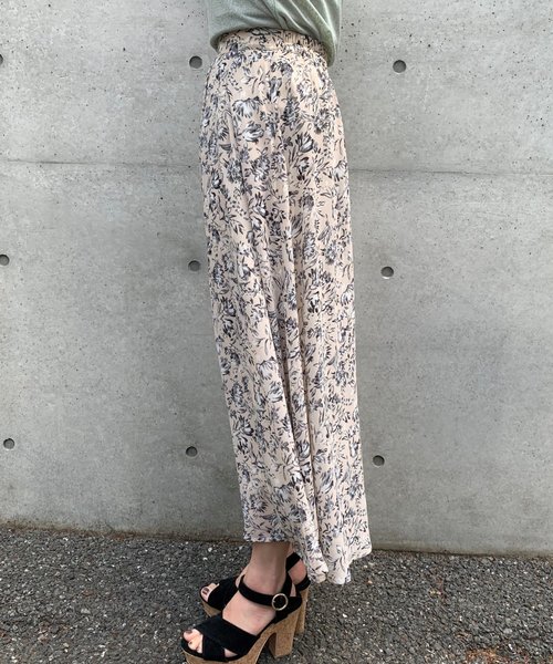 FUN.TRINITY（ファン トリニティー）の「柄シフォンスカート（スカート・レディース・ブラウン/ベージュ/マスタード・M）」の6枚目の写真