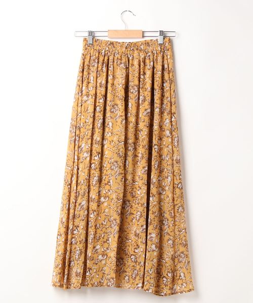 FUN.TRINITY（ファン トリニティー）の「柄シフォンスカート（スカート・レディース・ブラウン/ベージュ/マスタード・M）」の7枚目の写真