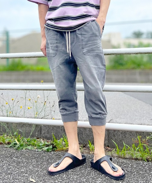 BEATJIVE(ビートジャイブ)の「クロップドパンツ 7分丈 カットデニム デニムパンツ アンクルパンツ ジョガーパンツ スウェットパンツ スリム スキニー ストレッチ メンズ 夏服(デニムパンツ・メンズ・ネイビー/ブルー/インディゴブルー/ブラック/ブラック系その他・3/2/1)」の17枚目の写真