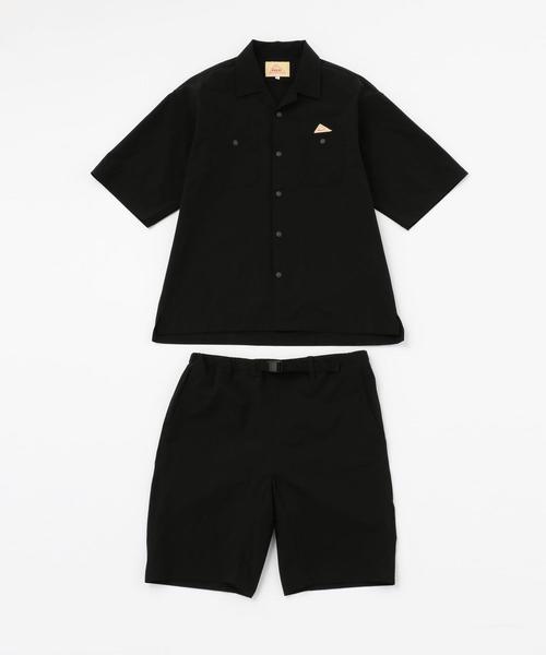 KELTY(ケルティ)の「【WEB限定】KELTY(ケルティ)別注サマーセットアップ(オープンカラーシャツ+ショーツセット)#(シャツ/ブラウス・メンズ・ブラック/オリーブ/ネイビー・MEDIUM/X-LARGE/LARGE)」の2枚目の写真