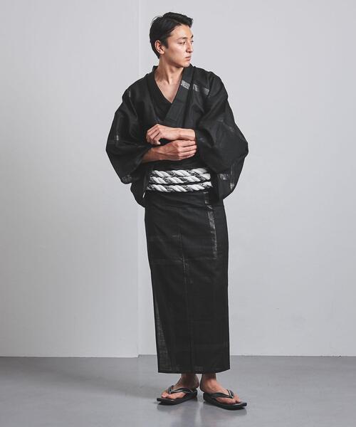 誉田屋源兵衛（コンダヤゲンベイ）の「＜十代目山口源兵衛＞ﾕｶﾀ ﾔﾌﾞﾚｺｳｼ ﾊｸ（浴衣・メンズ・ブラック/シルバー・LARGE/MEDIUM）」の13枚目の写真