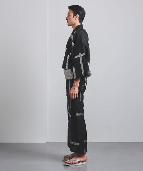 誉田屋源兵衛（コンダヤゲンベイ）の「＜十代目山口源兵衛＞ﾕｶﾀ ﾔﾌﾞﾚｺｳｼ ﾊｸ（浴衣・メンズ・ブラック/シルバー・LARGE/MEDIUM）」の8枚目の写真