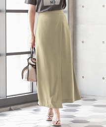 ラップ風サイドジップロングスカート