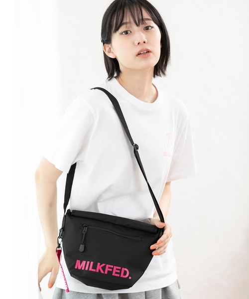 MILKFED.（ミルクフェド）の「MESSENGER BAG MINI 2（メッセンジャーバッグ・レディース・ピンク/ブラック/レッド・ONE SIZE）」の19枚目の写真