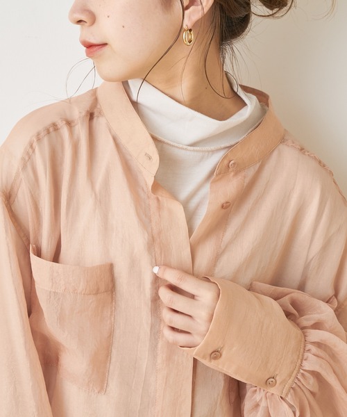 who&#39;s who Chico - &#39;   シアーブロッキングシャツ who's who Chico】シアーブロッキングシャツ*美品* - メルカリ