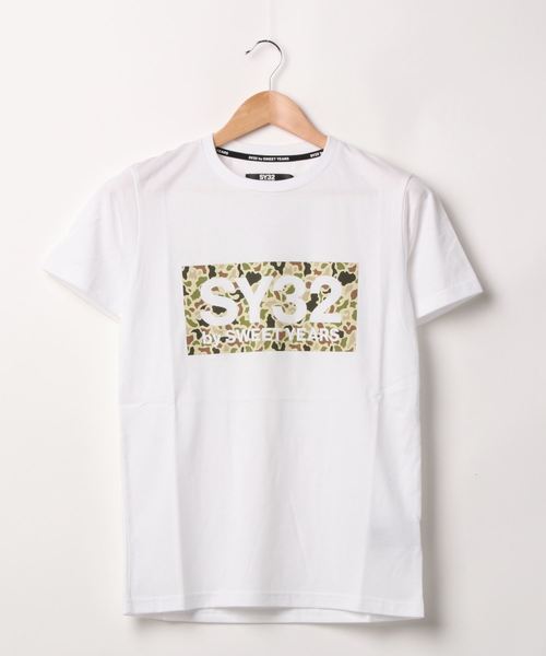 SY32 by SWEET YEARS（エスワイサーティトゥバイスィートイヤーズ）の「《SY32 by SWEET YEARS》BOXロゴT（Tシャツ/カットソー・レディース・ホワイト/ブラック/カモフラージュ/ホワイト系その他/ブラック系その他/ブラック系その他2/ブラック系その他3・MEDIUM/LARGE/X-LARGE/XX-LARGE/SMALL）」の7枚目の写真