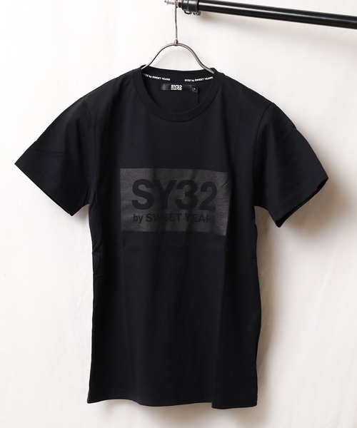 SY32 by SWEET YEARS（エスワイサーティトゥバイスィートイヤーズ）の「《SY32 by SWEET YEARS》BOXロゴT（Tシャツ/カットソー・レディース・ホワイト/ブラック/カモフラージュ/ホワイト系その他/ブラック系その他/ブラック系その他2/ブラック系その他3・MEDIUM/LARGE/X-LARGE/XX-LARGE/SMALL）」の5枚目の写真