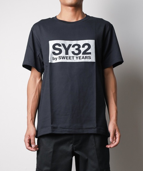 SY32 by SWEET YEARS（エスワイサーティトゥバイスィートイヤーズ）の「《SY32 by SWEET YEARS》BOXロゴT（Tシャツ/カットソー・レディース・ホワイト/ブラック/カモフラージュ/ホワイト系その他/ブラック系その他/ブラック系その他2/ブラック系その他3・MEDIUM/LARGE/X-LARGE/XX-LARGE/SMALL）」の16枚目の写真
