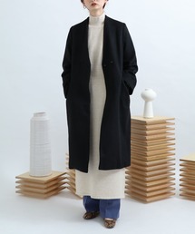 SENSE OF PLACE by URBAN RESEARCH | ウールビーバーノーカラーコート(ノーカラーコート)