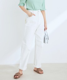 ツイル&デニムストレートパンツ