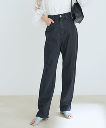 vis-`a-vis | 【Daily use】ツイル＆デニムストレートパンツ<WEB限定>(デニムパンツ)