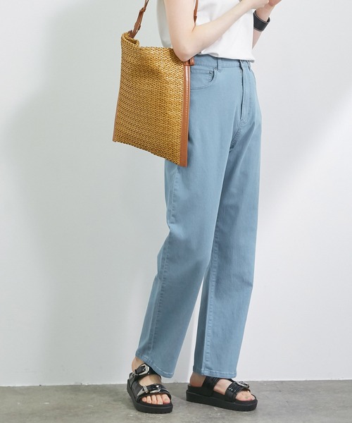 vis-`a-vis（ビサビ）の「ツイル＆デニムストレートパンツ（デニムパンツ・レディース・ブラック/ホワイト/ホワイト系その他5/ネイビー/サックスブルー/ピンク/パープル/グリーン系その他・L/M/S/SS）」の17枚目の写真