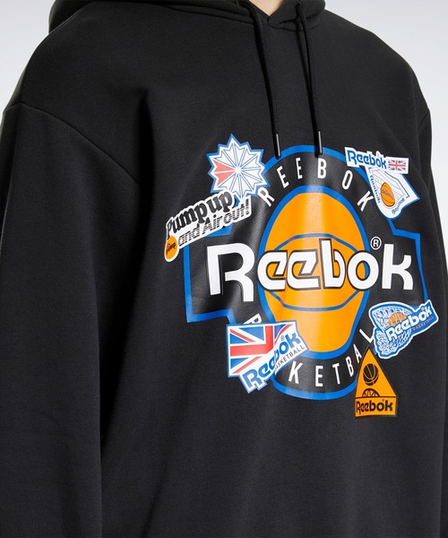 Reebok（リーボック）の「クラシックス バスケットボール フーディー / Classics Basketball Hoodie（パーカー・メンズ・ブラック/ホワイト・MEDIUM/XX-LARGE/SMALL/X-LARGE/XXX-LARGE/LARGE/X-SMALL）」の6枚目の写真