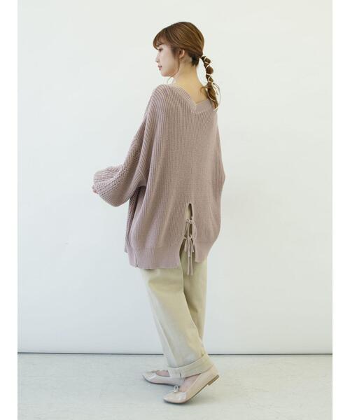 SLURR（スラ―）の「バックリボン透カシケーブルパフSLカーディガン（カーディガン/ボレロ・レディース・オフホワイト/ピンク系その他/ブルー系その他7・FREE）」の21枚目の写真