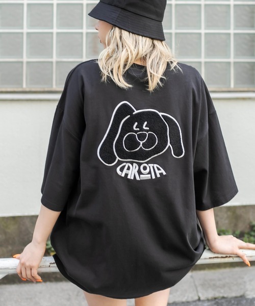 RASVOA（ラスボア）の「ウサギ?Ｔシャツ（Tシャツ/カットソー・レディース・ブラック/オフホワイト・FREE）」の2枚目の写真