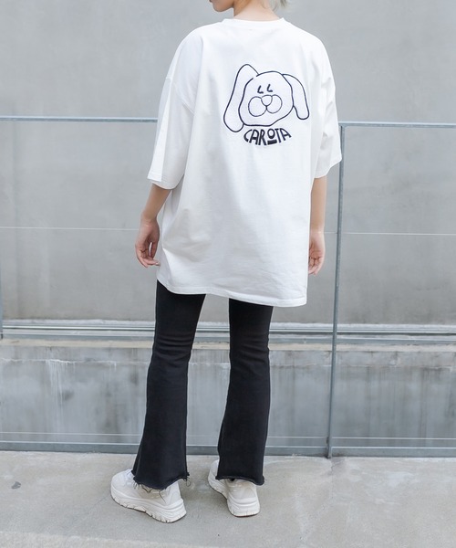 RASVOA（ラスボア）の「ウサギ?Ｔシャツ（Tシャツ/カットソー・レディース・ブラック/オフホワイト・FREE）」の7枚目の写真