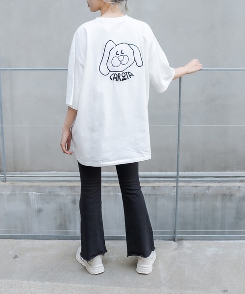 RASVOA（ラスボア）の「ウサギ?Ｔシャツ（Tシャツ/カットソー・レディース・ブラック/オフホワイト・FREE）」の8枚目の写真