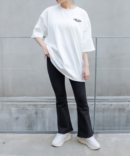 RASVOA（ラスボア）の「ウサギ?Ｔシャツ（Tシャツ/カットソー・レディース・ブラック/オフホワイト・FREE）」の5枚目の写真