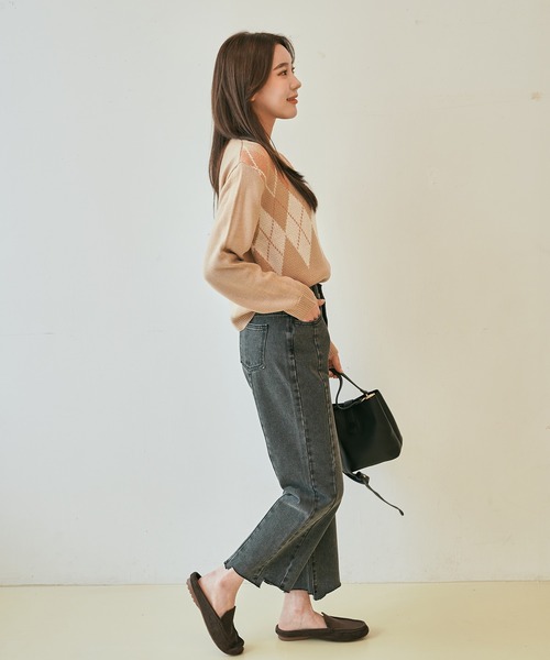 me+em select(ミームセレクト)の「ラインカットオフハイウエストデニムパンツ(デニムパンツ・レディース・ライトブルー/ブルー/ダークブルー・SMALL/MEDIUM/LARGE)」の22枚目の写真
