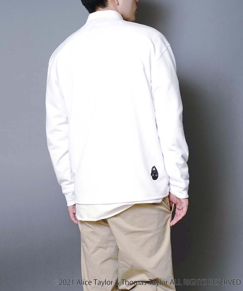 LB/S (エルビーエス)の「【BARBAPAPA/バーバパパ】ポンチTトレーナー ロンT ユニセックス 袖プリント(Tシャツ/カットソー・メンズ・ホワイト/ブラック/ベージュ/ベージュ系その他・MEDIUM/LARGE)」の9枚目の写真