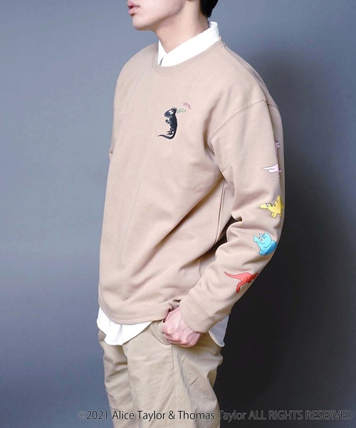 LB/S (エルビーエス)の「【BARBAPAPA/バーバパパ】ポンチTトレーナー ロンT ユニセックス 袖プリント(Tシャツ/カットソー・メンズ・ホワイト/ブラック/ベージュ/ベージュ系その他・MEDIUM/LARGE)」の18枚目の写真