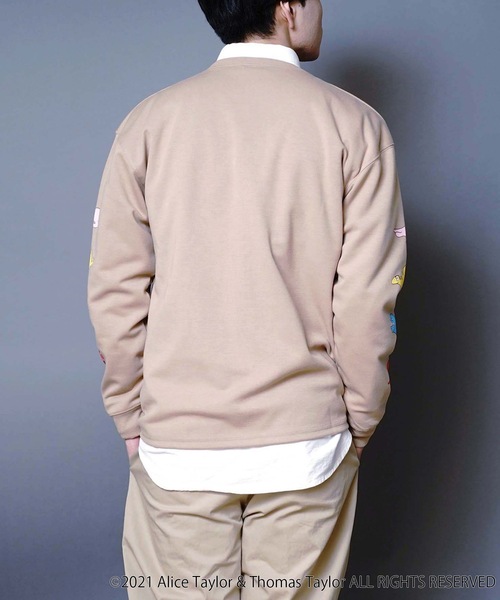 LB/S (エルビーエス)の「【BARBAPAPA/バーバパパ】ポンチTトレーナー ロンT ユニセックス 袖プリント(Tシャツ/カットソー・メンズ・ホワイト/ブラック/ベージュ/ベージュ系その他・MEDIUM/LARGE)」の19枚目の写真