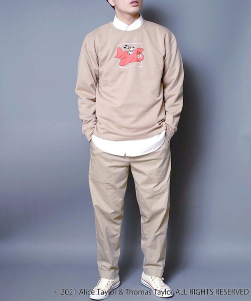 LB/S (エルビーエス)の「【BARBAPAPA/バーバパパ】ポンチTトレーナー ロンT ユニセックス 袖プリント(Tシャツ/カットソー・メンズ・ホワイト/ブラック/ベージュ/ベージュ系その他・MEDIUM/LARGE)」の20枚目の写真