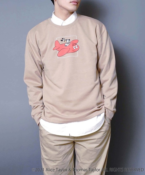 LB/S (エルビーエス)の「【BARBAPAPA/バーバパパ】ポンチTトレーナー ロンT ユニセックス 袖プリント(Tシャツ/カットソー・メンズ・ホワイト/ブラック/ベージュ/ベージュ系その他・MEDIUM/LARGE)」の22枚目の写真